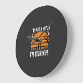 Grappig Halloween Heks Vrouw Kerkhof Ontwerp Grote Klok (Hoek)