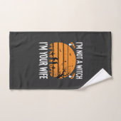 Grappig Halloween Heks Vrouw Kerkhof Ontwerp Handdoek (Handdoek)
