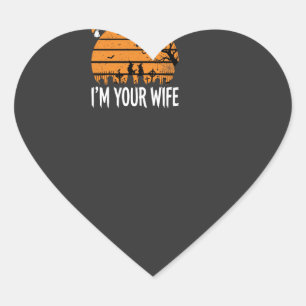 Grappig Halloween Heks Vrouw Kerkhof Ontwerp Hart Sticker
