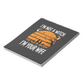 Grappig Halloween Heks Vrouw Kerkhof Ontwerp Notitieblok (Linkerzijde)