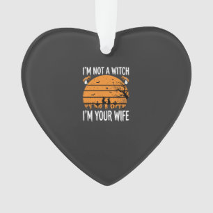Grappig Halloween Heks Vrouw Kerkhof Ontwerp Ornament