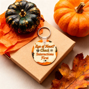 Grappig Halloween Heksen Apotheker Cadeau Oranje Sleutelhanger