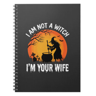 Grappig Halloween Heksen Vrouw Ketel Ontwerp Notitieboek