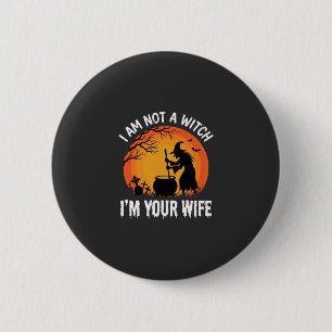 Grappig Halloween Heksen Vrouw Ketel Ontwerp Ronde Button 5,7 Cm