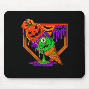 Grappig Halloween-honkbal-ijs-druppel jongens meis Muismat