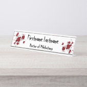 Grappig Halloween horror bloed splatted Bureau Naambordje (Voorkant)