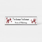 Grappig Halloween horror bloed splatted Bureau Naambordje (Voorkant)