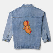 Grappig Halloween hotdog monster Denim Jacket (Achterkant)