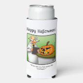Grappig Halloween Humor Koelbox cadeau Seltzer Blikjeskoeler (Seltzer Voorkant)