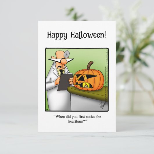 Grappig Halloween Humor Wenskaart (Staand voorkant)