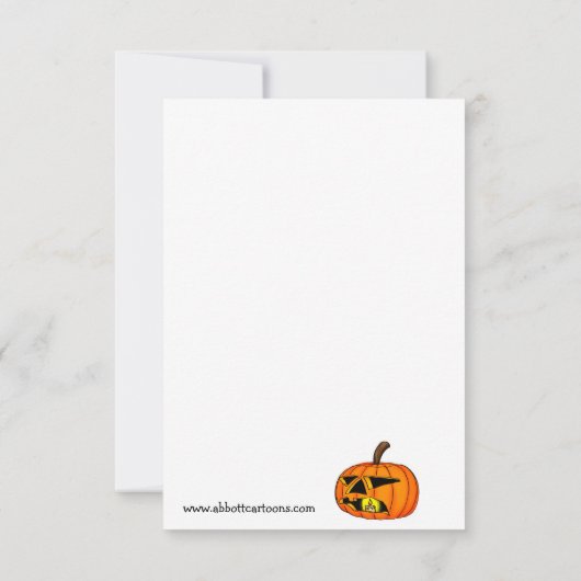 Grappig Halloween Humor Wenskaart (Achterkant)