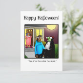 Grappig Halloween Humor Wenskaart (Staand voorkant)