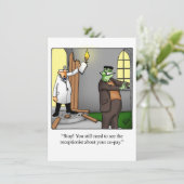 Grappig Halloween Humor Wenskaart Feestdagenkaart (Staand voorkant)