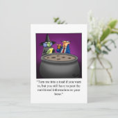 Grappig Halloween Humor Wenskaart Feestdagenkaart (Staand voorkant)