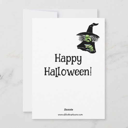 Grappig Halloween Humor Wenskaart Feestdagenkaart (Achterkant)