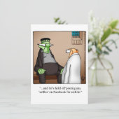 Grappig Halloween Humor Wenskaart Feestdagenkaart (Staand voorkant)