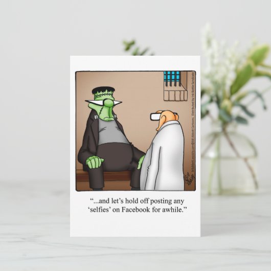 Grappig Halloween Humor Wenskaart Feestdagenkaart (Staand voorkant)