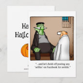 Grappig Halloween Humor Wenskaart Feestdagenkaart (Voorkant / Achterkant)