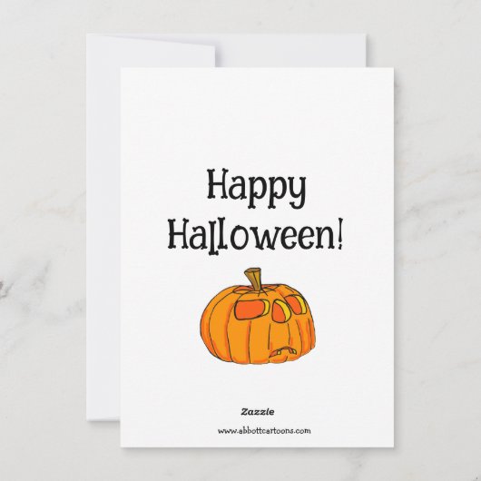 Grappig Halloween Humor Wenskaart Feestdagenkaart (Achterkant)
