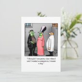 Grappig Halloween Humor Wenskaart Feestdagenkaart (Staand voorkant)