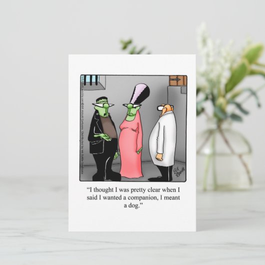 Grappig Halloween Humor Wenskaart Feestdagenkaart (Staand voorkant)