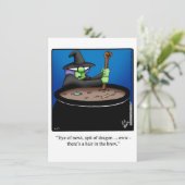 Grappig Halloween Humor Wenskaart Feestdagenkaart (Staand voorkant)