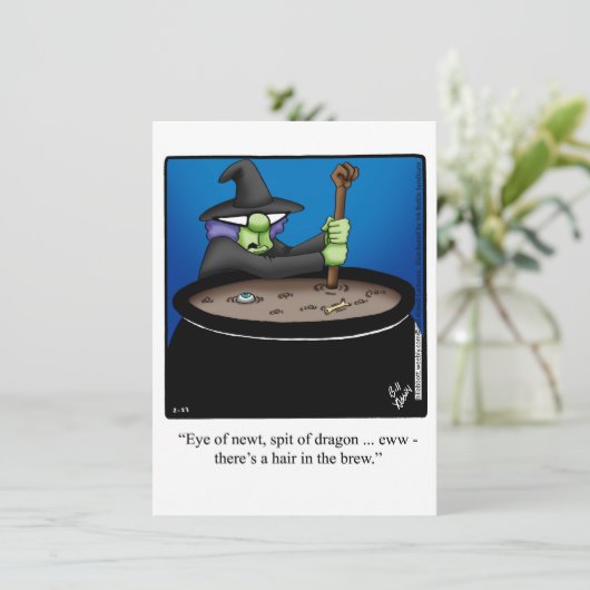 Grappig Halloween Humor Wenskaart Feestdagenkaart (Staand voorkant)