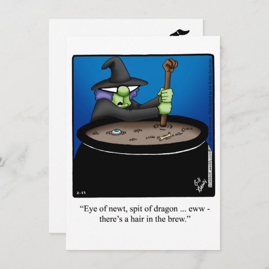 Grappig Halloween Humor Wenskaart Feestdagenkaart (Voorkant / Achterkant)