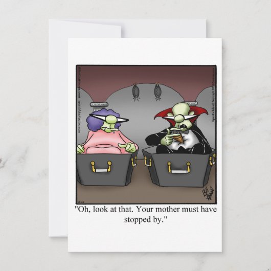 Grappig Halloween Humor Wenskaart Feestdagenkaart (Voorkant)