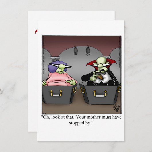 Grappig Halloween Humor Wenskaart Feestdagenkaart (Voorkant / Achterkant)