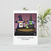 Grappig Halloween Humor Wenskaart Feestdagenkaart (Staand voorkant)