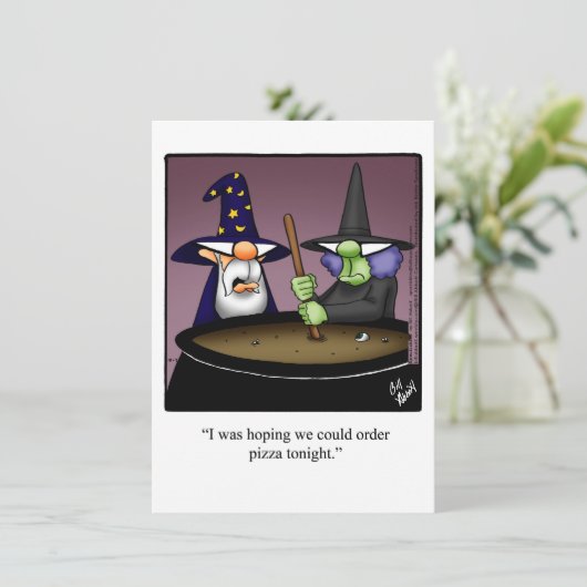 Grappig Halloween Humor Wenskaart Feestdagenkaart (Staand voorkant)