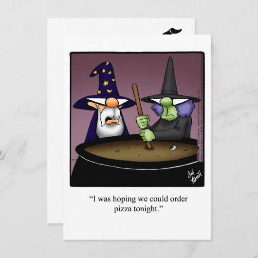 Grappig Halloween Humor Wenskaart Feestdagenkaart (Voorkant / Achterkant)