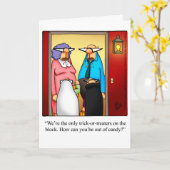 Grappig Halloween Humor Wenskaart Kaart (Gele Bloem)