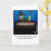 Grappig Halloween Humor Wenskaart Kaart (Gele Bloem)