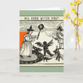 Grappig Halloween Kaart (Gele Bloem)