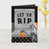Grappig Halloween Kaart (Gele Bloem)