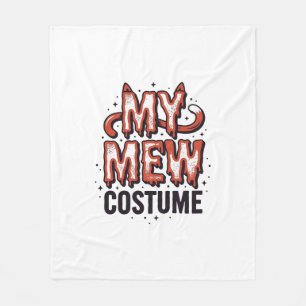 Grappig Halloween Kat Miauw Kostuum Vintage Ontwer Fleece Deken