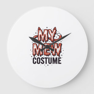 Grappig Halloween Kat Miauw Kostuum Vintage Ontwer Grote Klok