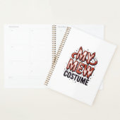 Grappig Halloween Kat Miauw Kostuum Vintage Ontwer Planner (Display)