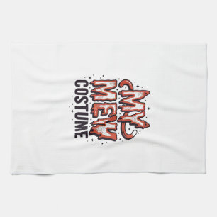 Grappig Halloween Kat Miauw Kostuum Vintage Ontwer Theedoek