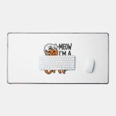 Grappig Halloween Kat Pompoen Typografie Shirt Ont Bureaumat (Keyboard & Muis)
