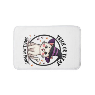 Grappig Halloween Kat Shirt - Cute Trick or Treat Badmat