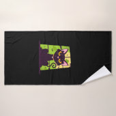Grappig Halloween Kattenkostuum Badhanddoek (Badhanddoek)