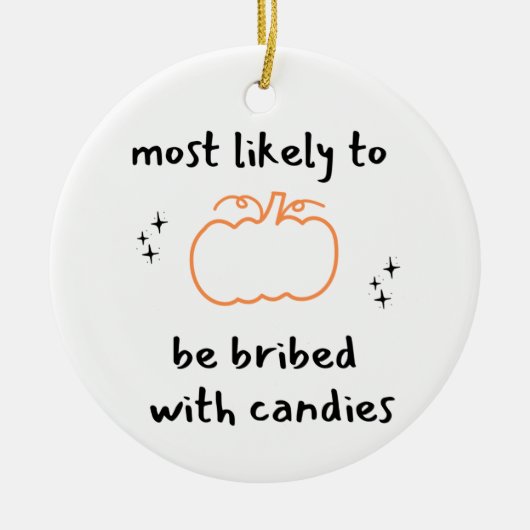 Grappig Halloween keramisch Ornament (Voorkant)