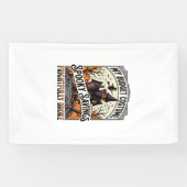 Grappig Halloween-kostuum Gebroken Heks Spookhuis Spandoek (Horizontaal)