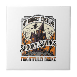 Grappig Halloween-kostuum Gebroken Heks Spookhuis Tegeltje