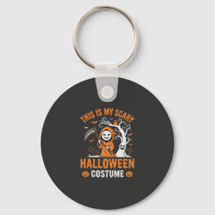 Grappig Halloween Kostuum Grim Reaper Kerkhof Desi Sleutelhanger