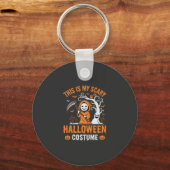 Grappig Halloween Kostuum Grim Reaper Kerkhof Desi Sleutelhanger (Voorkant)