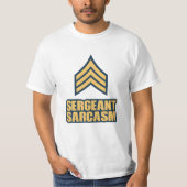Grappig Halloween Kostuum Idee Sergeant Sarcasme T-shirt (Voorkant)